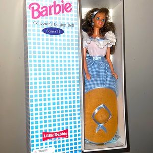 1995 Mattel Barbie Little Debbie in Gingham Blue Collectors Edition Doll